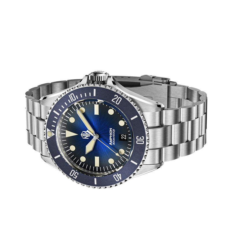 NTH Legends Series Amphion Midnight Blue Dive Watch with Date #WW-NTHL-AMED