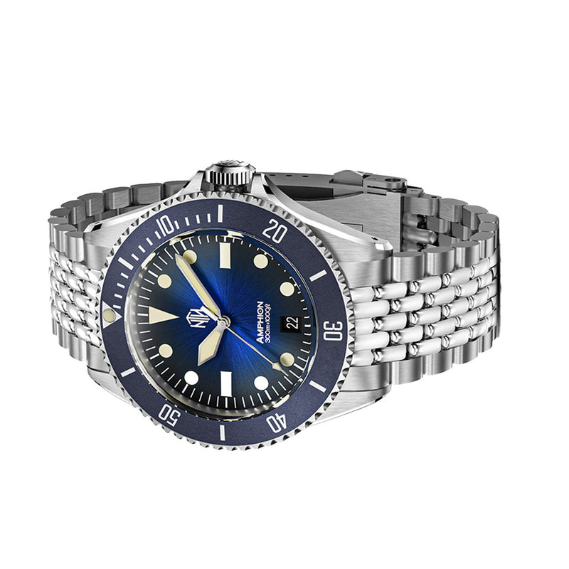 NTH Legends Series Amphion Midnight Blue Dive Watch with Date #WW-NTHL-AMEDB
