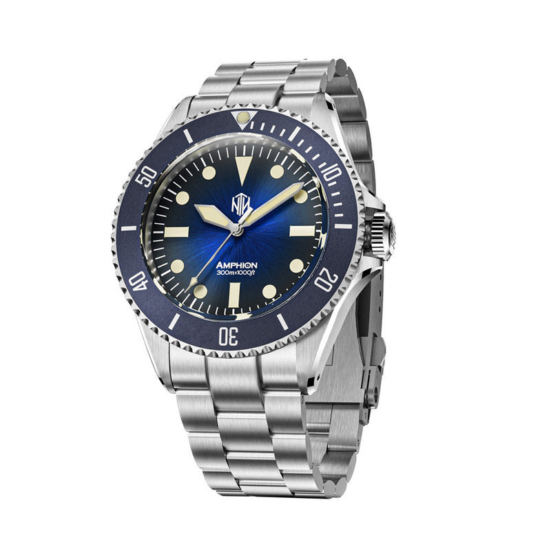 NTH Legends Series Amphion Midnight Blue Dive Watch without Date #WW-NTHL-AMEN