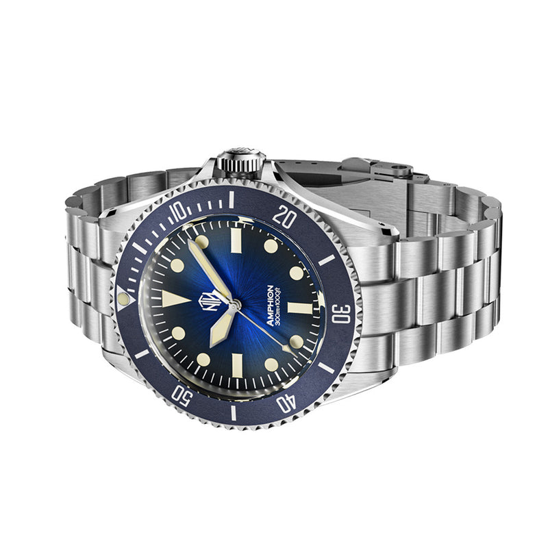NTH Legends Series Amphion Midnight Blue Dive Watch without Date #WW-NTHL-AMEN