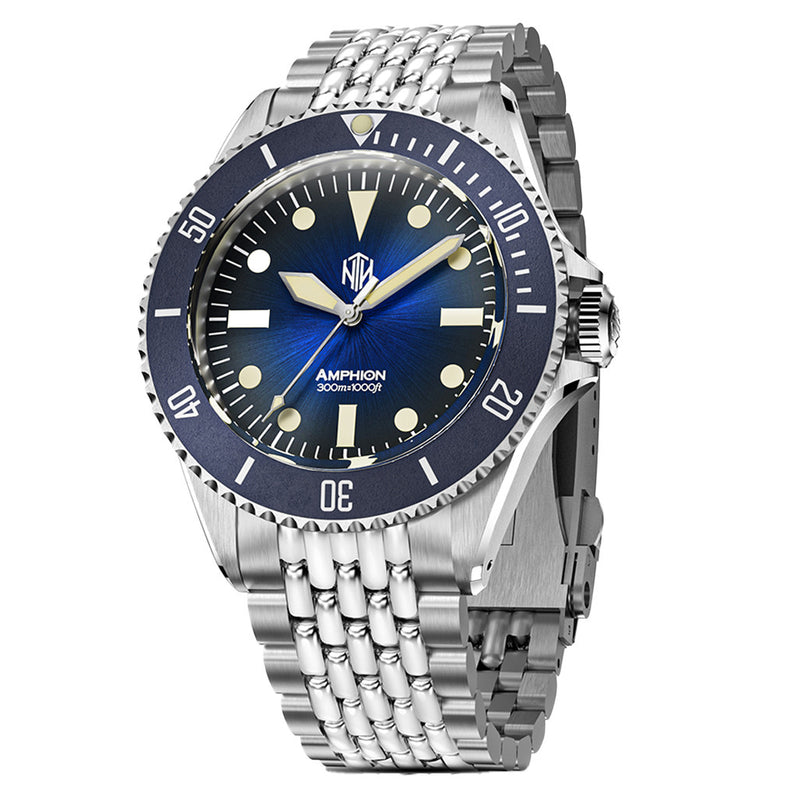 NTH Legends Series Amphion Midnight Blue Dive Watch without Date #WW-NTHL-AMENB
