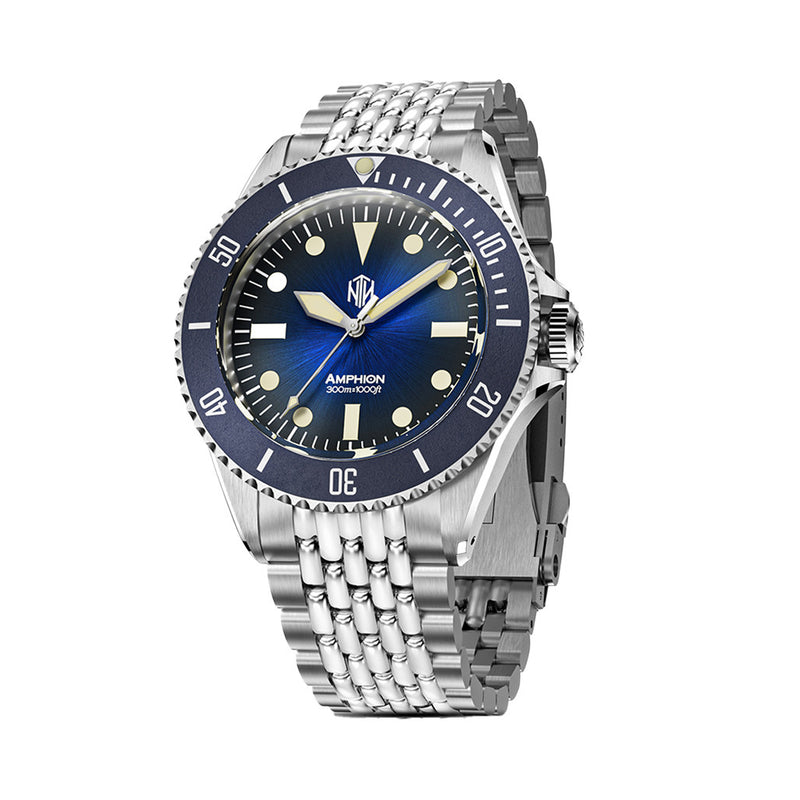NTH Legends Series Amphion Midnight Blue Dive Watch without Date #WW-NTHL-AMENB