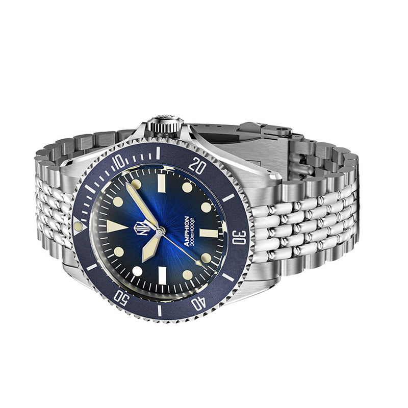 NTH Legends Series Amphion Midnight Blue Dive Watch without Date #WW-NTHL-AMENB
