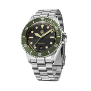 NTH Legends Series Barracuda Vintage Green Dive Watch with Date #WW-NTHL-BVGD