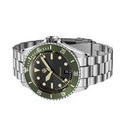 NTH Legends Series Barracuda Vintage Green Dive Watch with Date #WW-NTHL-BVGD