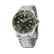 NTH Legends Series Barracuda Vintage Green Dive Watch with Date #WW-NTHL-BVGDB