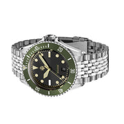 NTH Legends Series Barracuda Vintage Green Dive Watch with Date #WW-NTHL-BVGDB