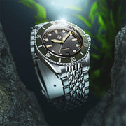 NTH Legends Series Barracuda Vintage Green Dive Watch with Date #WW-NTHL-BVGDB