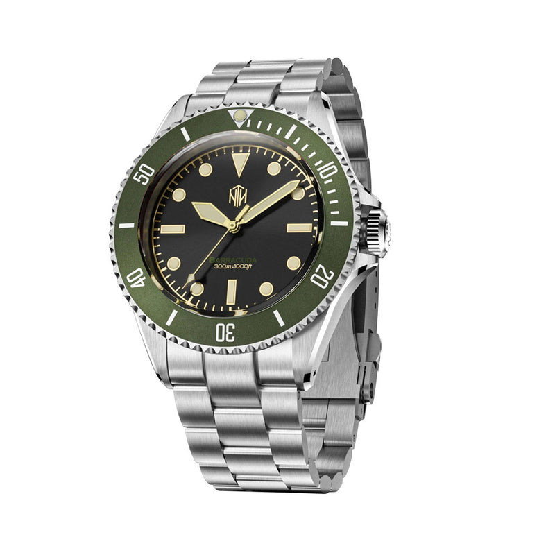 NTH Legends Series Barracuda Vintage Green Dive Watch without Date #WW-NTHL-BVGN