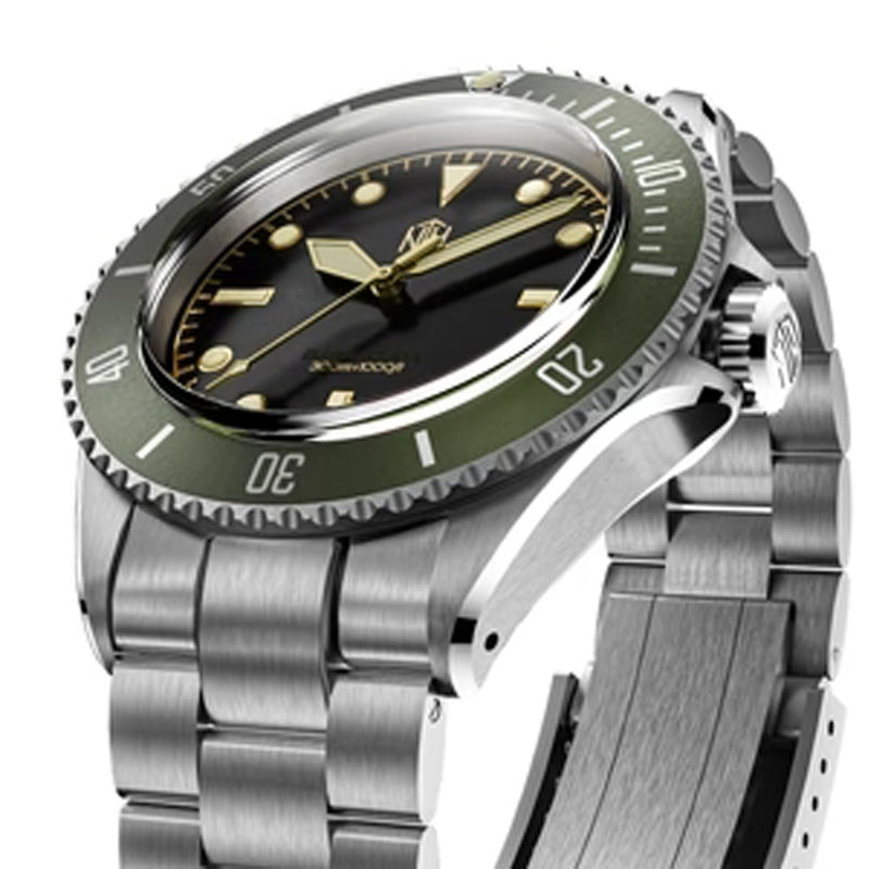 NTH Legends Series Barracuda Vintage Green Dive Watch without Date #WW-NTHL-BVGN