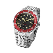 NTH Legends Series Barracuda Vintage Red Dive Watch with Date #WW-NTHL-BVRDB