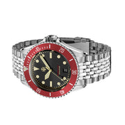 NTH Legends Series Barracuda Vintage Red Dive Watch with Date #WW-NTHL-BVRDB