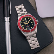NTH Legends Series Barracuda Vintage Red Dive Watch with Date #WW-NTHL-BVRD