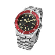 NTH Legends Series Barracuda Vintage Red Dive Watch without Date #WW-NTHL-BVRN