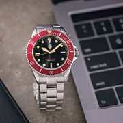 NTH Legends Series Barracuda Vintage Red Dive Watch without Date #WW-NTHL-BVRN