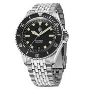 NTH Legends Series Näcken Vintage Black Dive Watch with Date #WW-NTHL-NVKDB