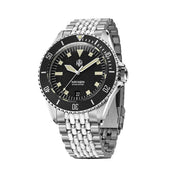 NTH Legends Series Näcken Vintage Black Dive Watch with Date #WW-NTHL-NVKDB