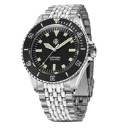 NTH Legends Series Näcken Vintage Black Dive Watch without Date #WW-NTHL-NVKNB