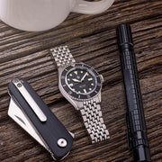 NTH Legends Series Näcken Vintage Black Dive Watch without Date #WW-NTHL-NVKNB
