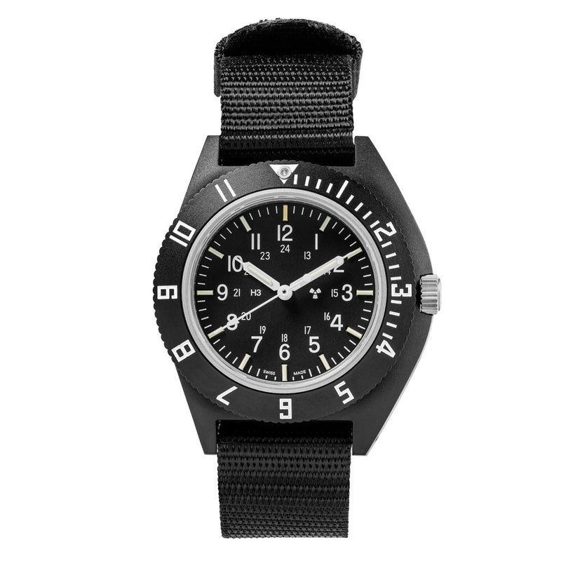 Marathon 41mm Cerashell Quartz Pilot's Navigator Watch (CSNAV-D) without Date #WW194001BK-0801