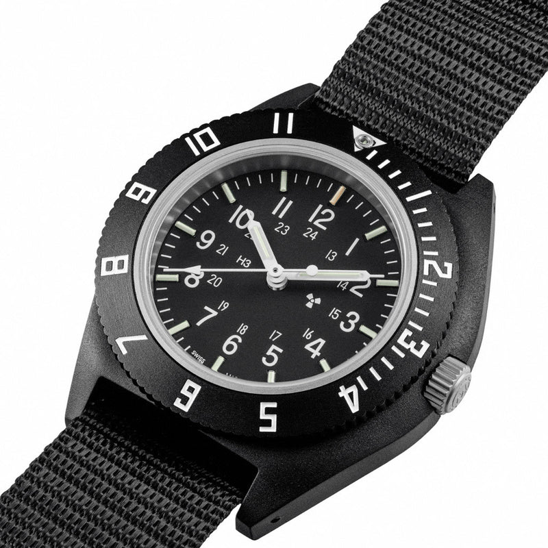 Marathon 41mm Cerashell Quartz Pilot's Navigator Watch (CSNAV-D) without Date #WW194001BK-0801