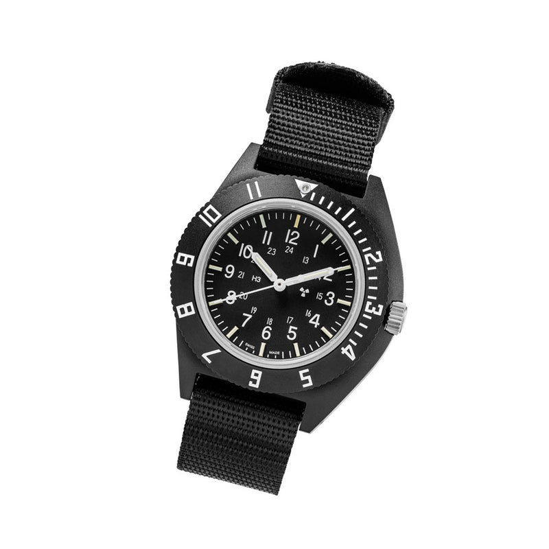 Marathon 41mm Cerashell Quartz Pilot's Navigator Watch (CSNAV-D) without Date #WW194001BK-0801