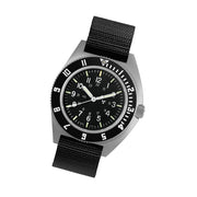 Marathon Swiss 41mm Steel Navigator (no date) with Tritium Tubes on Ballistic Strap #WW194001SS-0801