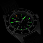 Marathon Swiss 41mm Steel Navigator (no date) with Tritium Tubes on Ballistic Strap #WW194001SS-0801