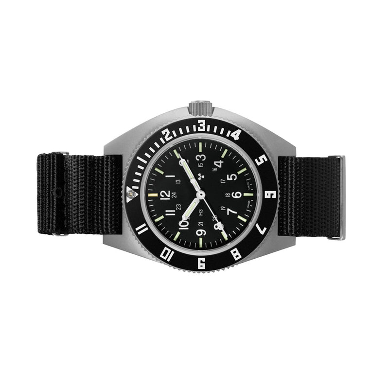Marathon Swiss 41mm Steel Navigator (no date) with Tritium Tubes on DEFSTAN Nylon Strap #WW194001SS-0802