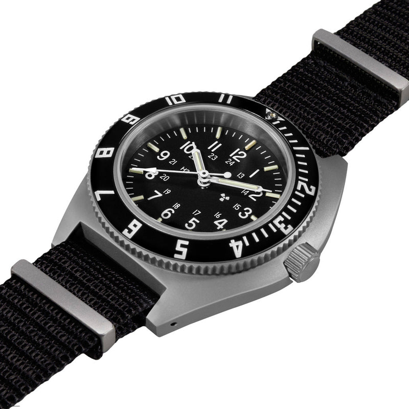 Marathon Swiss 41mm Steel Navigator (no date) with Tritium Tubes on DEFSTAN Nylon Strap #WW194001SS-0802
