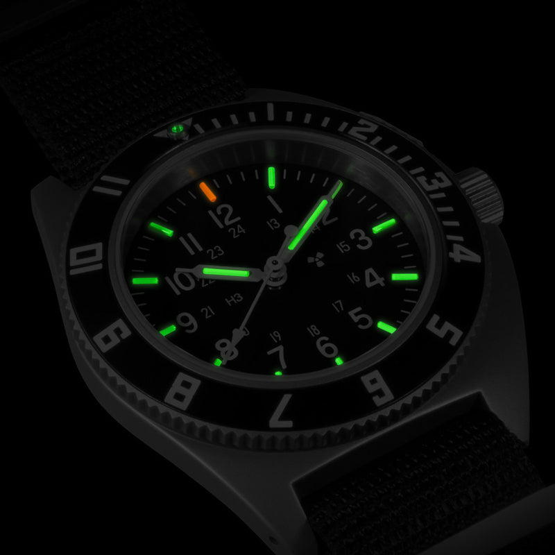 Marathon Swiss 41mm Steel Navigator (no date) with Tritium Tubes on DEFSTAN Nylon Strap #WW194001SS-0802