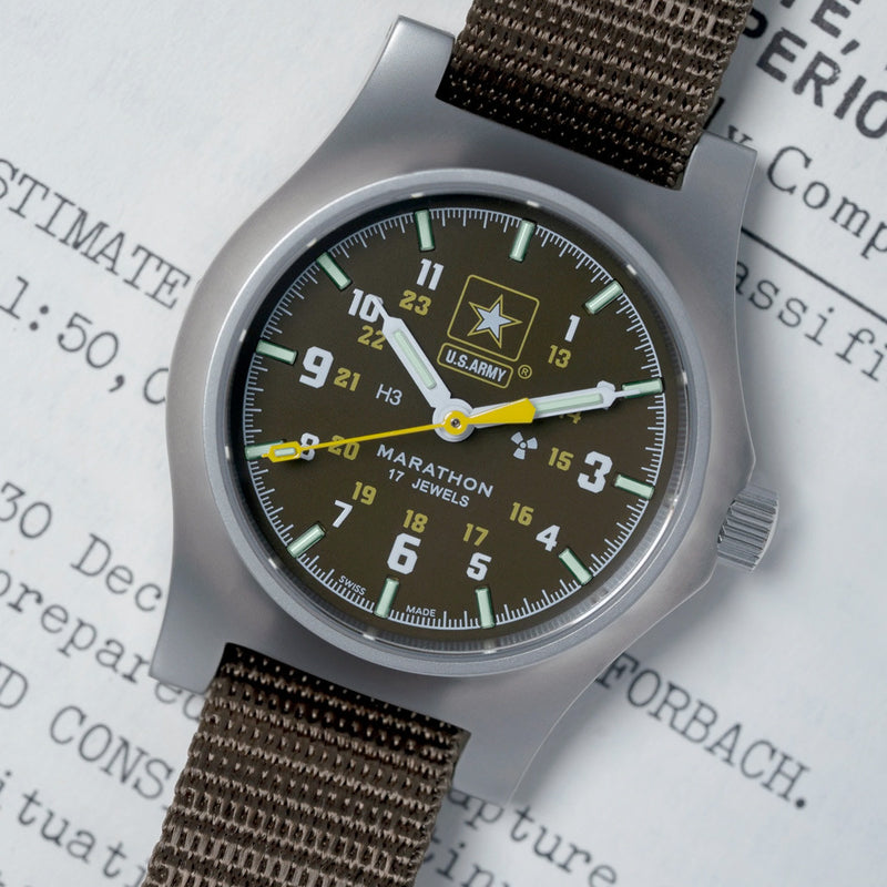 Marathon US Army Mechanical Hand Winding General Purpose Mechanical Watch #WW194003SS-US-Army Lifestyle