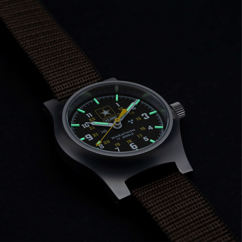 Marathon US Army Mechanical Hand Winding General Purpose Mechanical Watch #WW194003SS-US-Army Lume