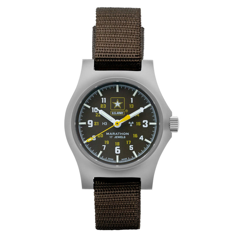 Marathon US Army Mechanical Hand Winding General Purpose Mechanical Watch #WW194003SS-US-Army Zoom