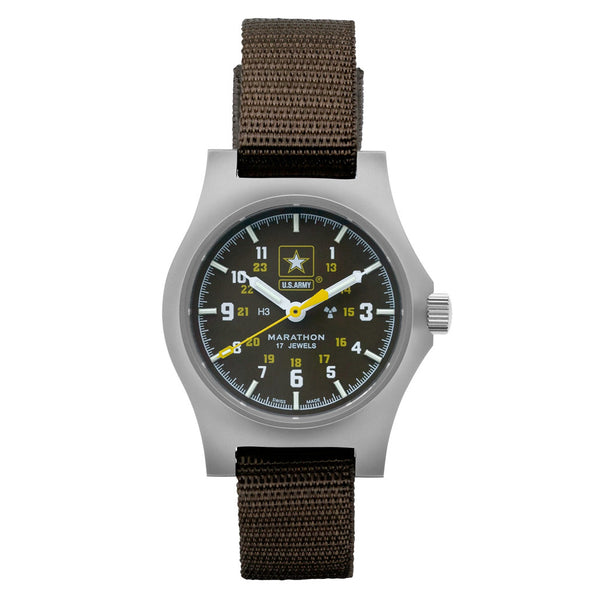 Marathon US Army Mechanical Hand Winding General Purpose Mechanical Watch #WW194003SS-US-Army Zoom