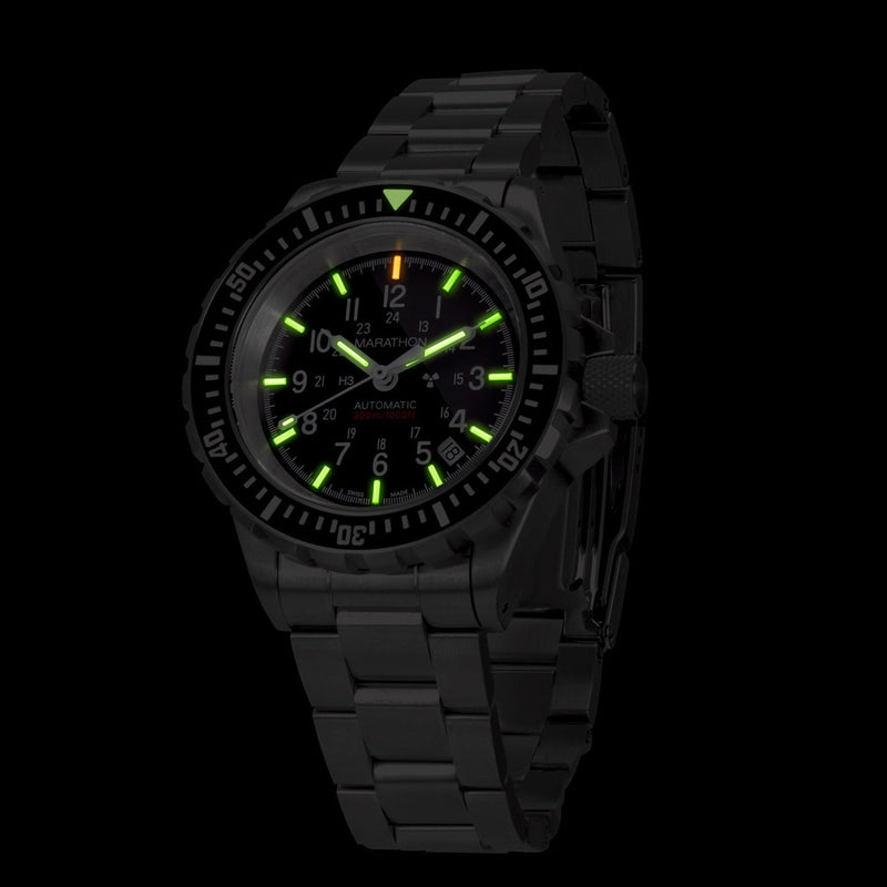 Marathon GSAR Automatic Military Divers Watch (without markings) on Bracelet #WW194006-0112 lume