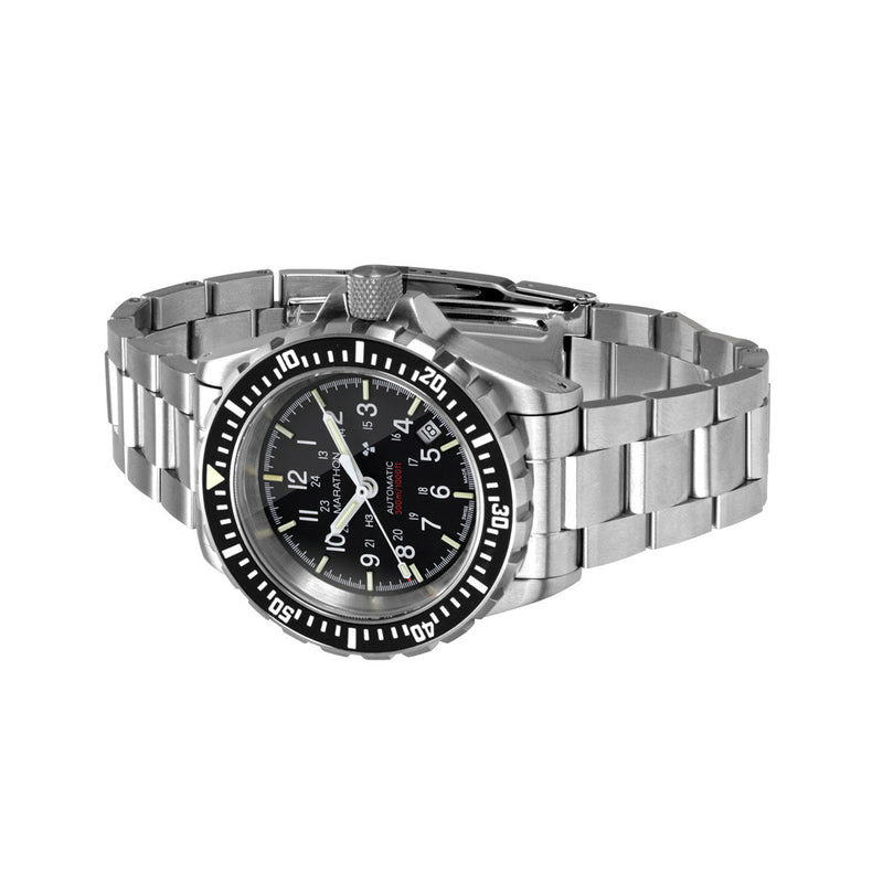 Marathon GSAR Automatic Military Divers Watch (without markings) on Bracelet #WW194006-0112 side