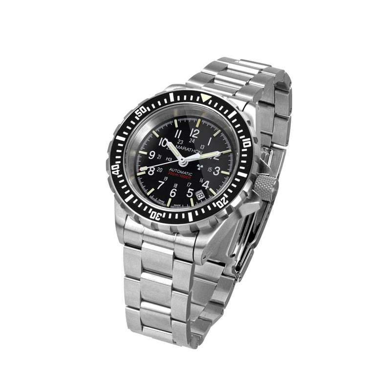 Marathon GSAR Automatic Military Divers Watch (without markings) on Bracelet #WW194006-0112 tilt