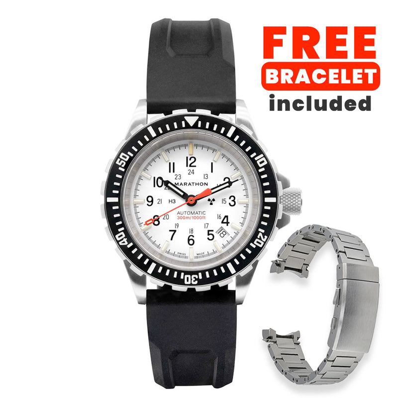 Marathon Swiss Made, GSAR Arctic Edition Automatic Military Divers Watch with Sapphire Crystal #WW194006-WD