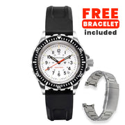 Marathon Swiss Made TSAR Quartz Military Divers Watch with White Dial #WW194007-WD