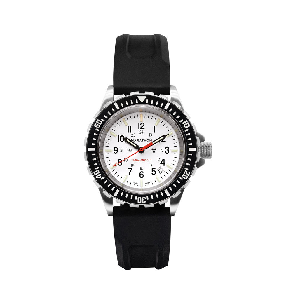 Marathon Swiss Made TSAR Quartz Military Divers Watch with White