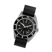 Marathon Swiss 41mm Steel Navigator with Tritium Tubes on Ballistic Strap #WW194013-GG-0101 tilt