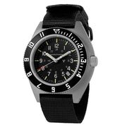 Marathon Swiss 41mm Steel Navigator with Tritium Tubes on Ballistic Strap #WW194013-GG-0101