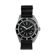 Marathon Swiss 41mm Steel Navigator with Tritium Tubes on DEFSTAN Nylon Strap #WW194013-GG-0103