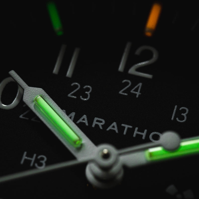 Marathon Swiss 41mm Steel Navigator with Tritium Tubes on DEFSTAN Nylon Strap #WW194013-GG-0103