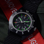 Marathon 41mm Cerashell Quartz Pilot's Navigator Watch (CSNAV-D) with Date #WW194013BK-0101