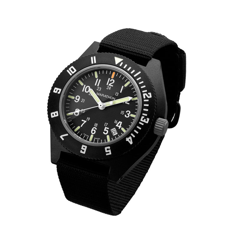Marathon Maraglo Navigator with Date and Ballistic Nylon Strap #WW194013BK-2101 tilt