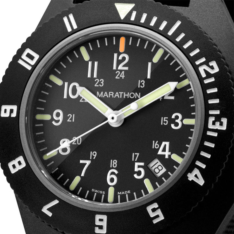Marathon Maraglo Navigator with Date and Ballistic Nylon Strap #WW194013BK-2101 dial zoom