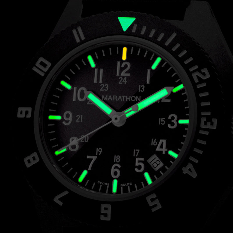Marathon Maraglo Navigator with Date and Ballistic Nylon Strap #WW194013BK-2101 lume