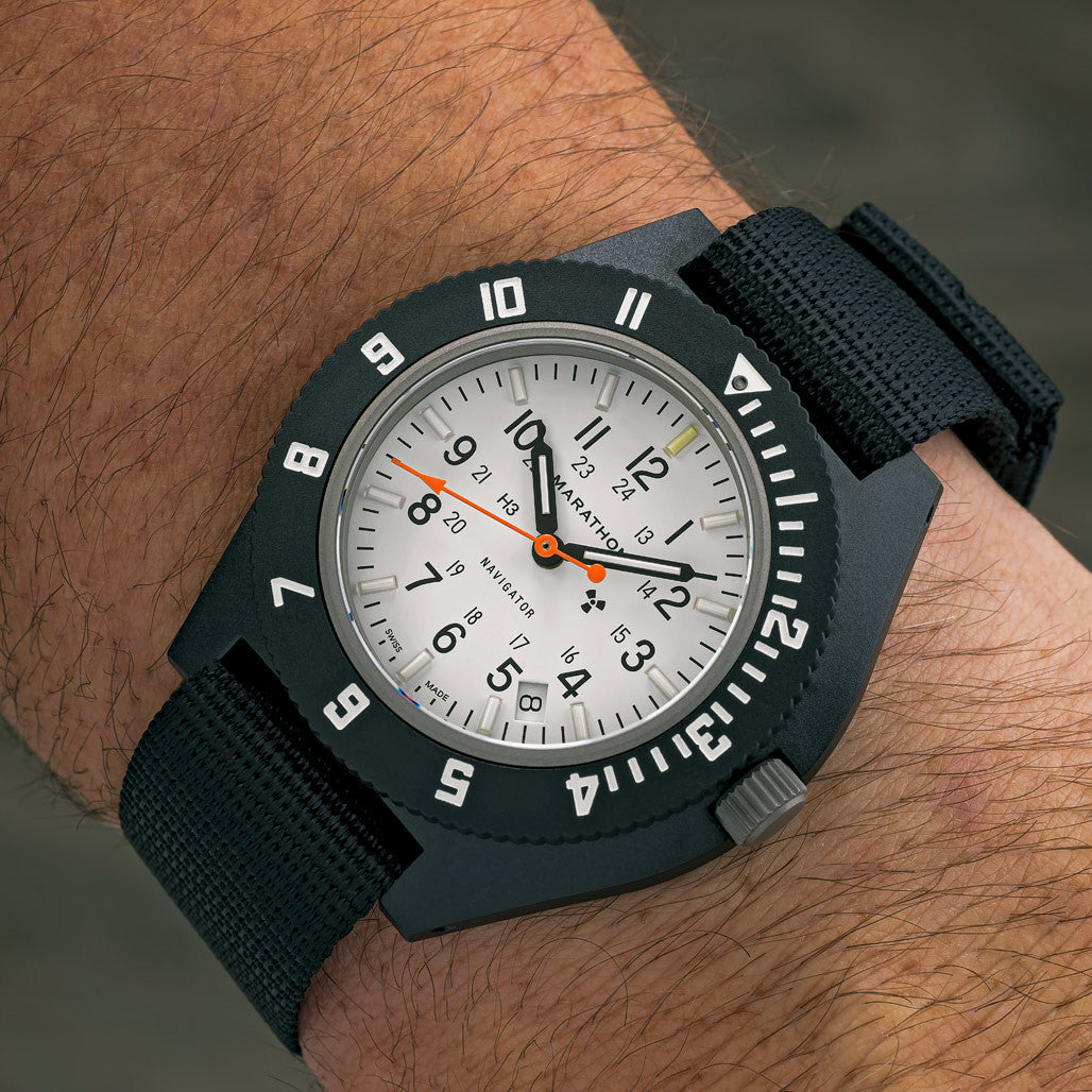 Marathon x Islander Special Edition White Dial Navigator with Blue